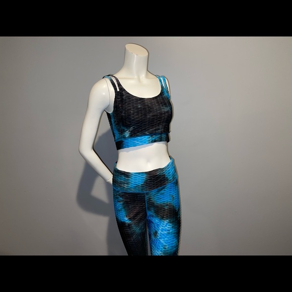 Gym attire Navy blue and Turquoise tie dye. - Picture 5 of 6